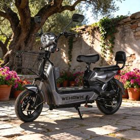 Bicicleta Elétrica Wehawk Wx-03 Basket 800W Bateria Lítio 48V - Cinza