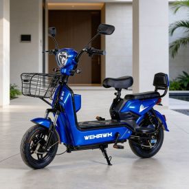 Bicicleta Elétrica Wehawk Wx-03 Basket 800W Bateria Lítio 48V - Azul