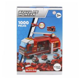 Blocos de Montar 6 em 1 Bombeiro 1000 Pe&ccedil;as Havan Toys - HBR0985