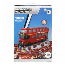 Blocos de Montar 6 em 1 &Ocirc;nibus 1000 Pe&ccedil;as Havan Toys - HBR0984