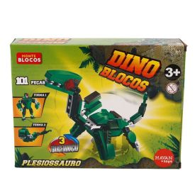 Blocos de Montar Dinos 3 em 1 Havan Toys 101 Pe&ccedil;as
