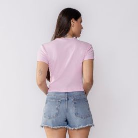 Blusa Feminina Em Ribana Com Strass Boby Blues