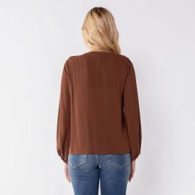 Blusa Feminina Manga Longa Com Babados Boby Blues