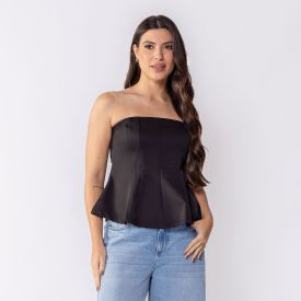 Blusa Feminina Tomara Que Caia Boby Blues Preto