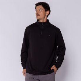 Blusão Masculino Gola Alta Com Zíper Marc Alain Preto