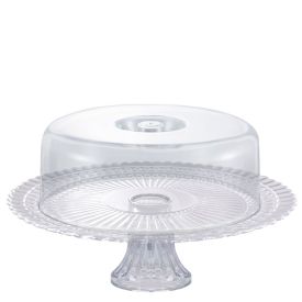 Boleira com Tampa Ruvolo Modena 32Cm - Vidro Transparente