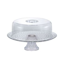 Boleira Com Tampa Ruvolo Modena 32Cm - Vidro Transparente