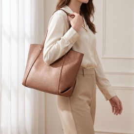 Bolsa Feminina Tote Bag Alice Palucci Marrom
