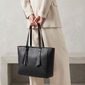 Bolsa Feminina Tote Bag Com Alça Alongada Alice Palucci Preto