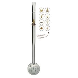 Bomba Chimarrão Inox Sem Rosca 28Cm Galant - Sortido