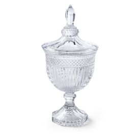 Bomboniere Com Pé De Vidro Vanessa Hauskraft 11,5Cm - Transparente