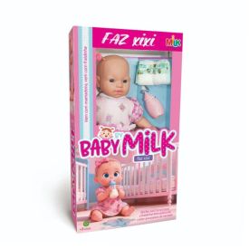 Boneca Baby by Milk Faz Xixi Milk Brinquedos