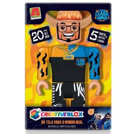 Boneco Articulado Luan Clash War Creativeblox Algazarra Brinquedos