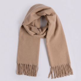 Cachecol Feminino Liso Com Franja De Tricot Boby Blues