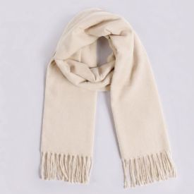 Cachecol Feminino Liso Com Franja De Tricot Boby Blues