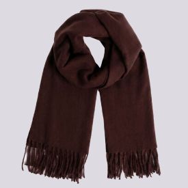 Cachecol Feminino Liso Com Franja De Tricot Boby Blues