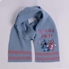 Cachecol Infantil Menina 4 A 10 Anos Disney Stitch & Angel