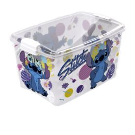 Caixa Organizadora Decorada Stitch Plas&uacute;til 19 Litros - Stitch