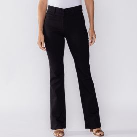 Calça Feminina Sarja Boot Cut Sawary Preto
