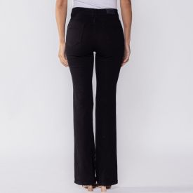 Calça Feminina Sarja Boot Cut Sawary Preto