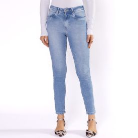 Calça Jeans Feminina Cigarrete Patricia Foster Azul Claro