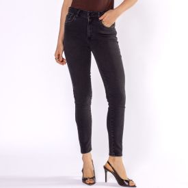 Calça Jeans Feminina Cigarrete Patricia Foster Preto