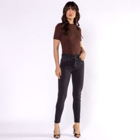 Calça Jeans Feminina Cigarrete Patricia Foster Preto