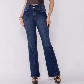Calça Jeans Feminina Flare Boby Blues Azul Medio