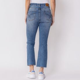 Calça Jeans Feminina Flare Cropped Boby Blues