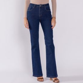 Calça Jeans Feminina Flare Sawary Azul Medio