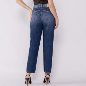 Calça Jeans Feminina Mom Boby Blues Azul Medio