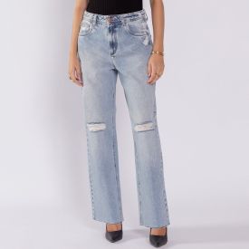 Calça Jeans Feminina Reta Boby Blues Azul Claro