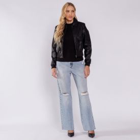 Calça Jeans Feminina Reta Boby Blues Azul Claro