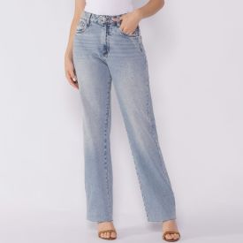 Calça Jeans Feminina Reta Boby Blues Azul Claro