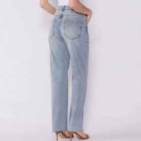 Calça Jeans Feminina Reta Boby Blues Azul Claro