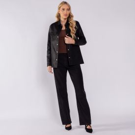 Calça Jeans Feminina Reta Patricia Foster Preto
