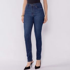 Calça Jeans Feminina Skinny Patricia Foster Azul Escuro