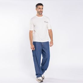 Calça Jeans Masculina Baggy Carpinteiro Thing Azul Escuro