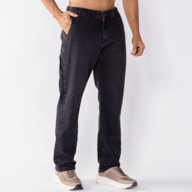 Calça Jeans Masculina Reta Thing Preto