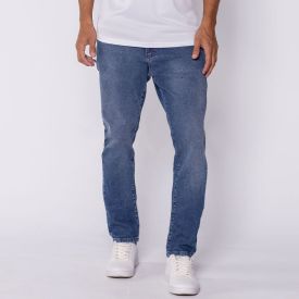 Calça Jeans Masculina Skinny Marc Alain Azul Medio