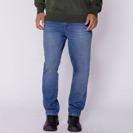 Calça Jeans Masculina Slim Marc Alain Azul Medio