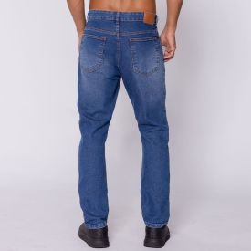 Calça Jeans Masculina Slim Marc Alain Azul Medio