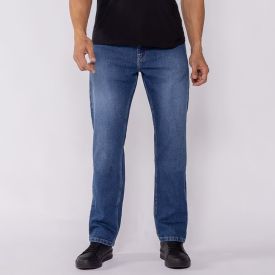 Calça Jeans Masculina Tradicional Marc Alain Azul Medio
