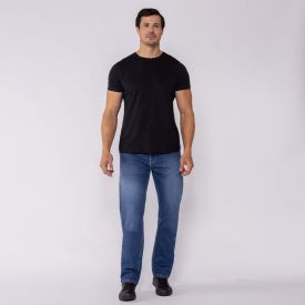 Calça Jeans Masculina Tradicional Marc Alain Azul Medio