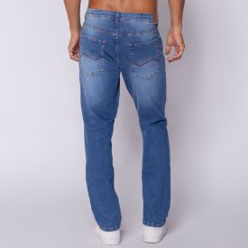 Calça Jeans Masculina Tradicional Marc Alain Azul Medio