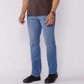 Calça Jeans Masculina Tradicional Marc Alain Azul Medio