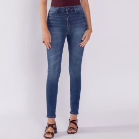 Calça Jeans Skinny Super Lipo Sawary Azul Escuro