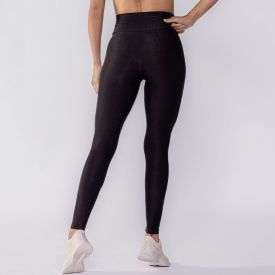 Calça Legging Feminina Jacquard Scream Preto