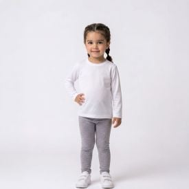 Calça Legging Térmica Menina 1 a 3 Anos Yoyo Kids Mescla