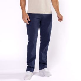 Calça Masculina Five Pocket Em Sarja Marc Alain Azul Marinho